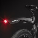 Tylny błotnik rowerowy z czerwoną lampką LED - czarny