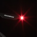 Tylny błotnik rowerowy z czerwoną lampką LED - czarny