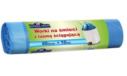 Worki na śmieci z taśmą ściągającą 60l A'10