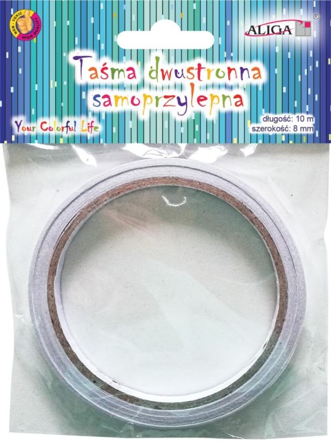 Taśma samoprzylepna dwustronna 8mm x 10m | PSD-5207