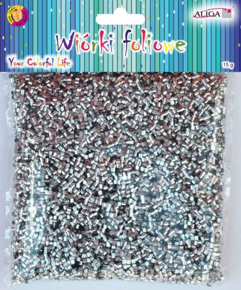 Wiórki foliowe srebrne 15g | WF-02