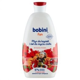 Żel i płyn do kąpieli Bobini 2w1 o zapachu malin 500 ml