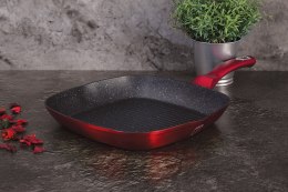 PATELNIA GRANITOWA GRILLOWA 28cm BERLINGER HAUS RED METALLIC LINE BH-1271